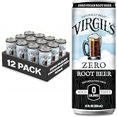 Virgil's Naturally Bold Zero Sugar Root Beer Soda, 12 Pack (12 fl oz Cans) | Handcrafted Root Beer Soda with Natural Flavor, Zero Calories &amp; Zero Carbs, No Aspartame or Sucralose, Non-GMO &amp; Gluten Free