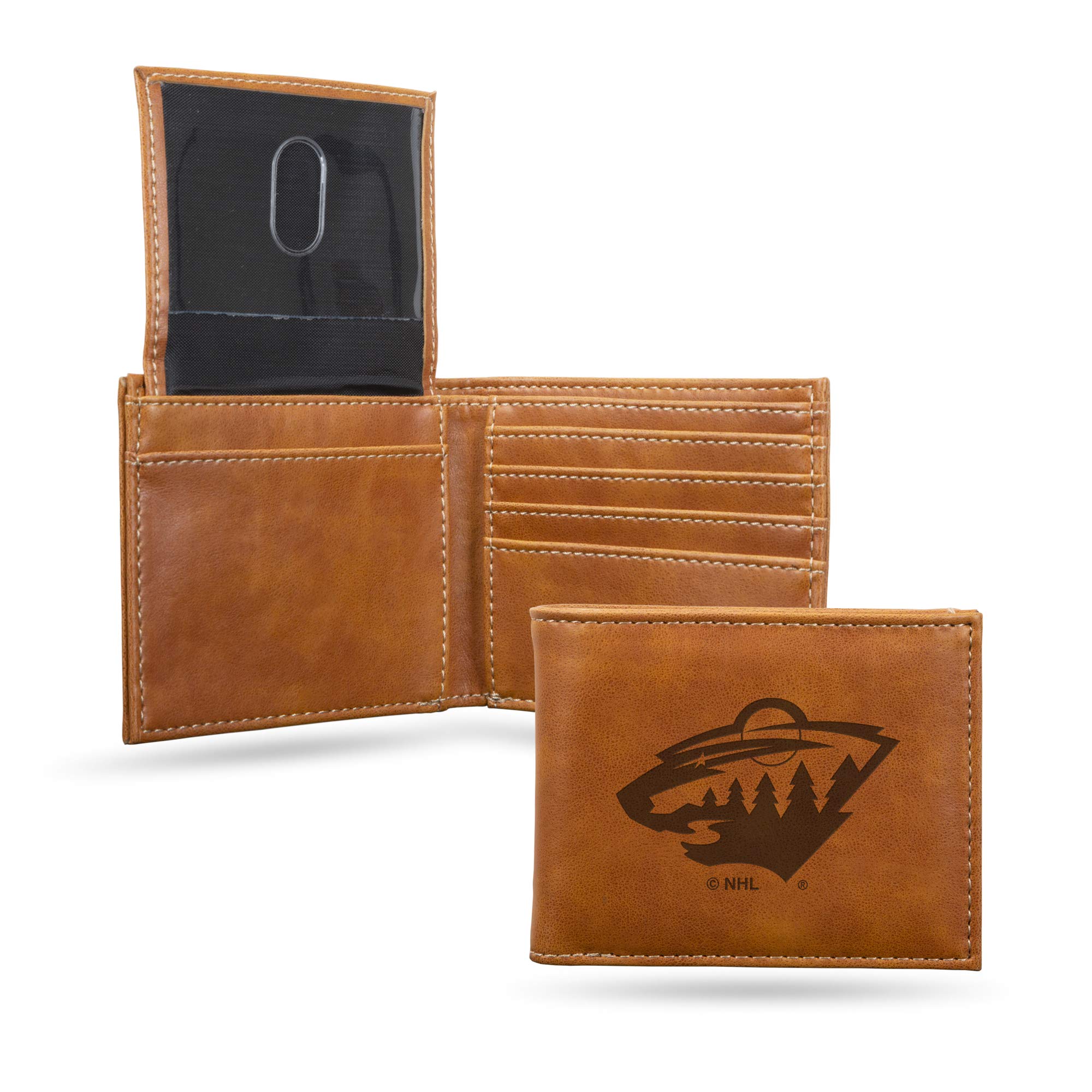 Rico Industries Laser Engraved Billfold Wallet, Minnesota Wild