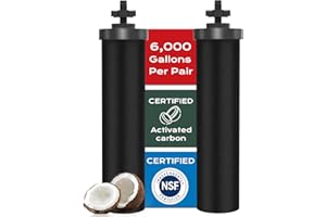 IT'S PURE EXPERT NSF/ANSI 42&372 Certified Water Filter，Gravity Water Filter Replacement for Berkey® BB9-2® Black Purification Elements and Berkey® Gravity Filter System, 2 Pack