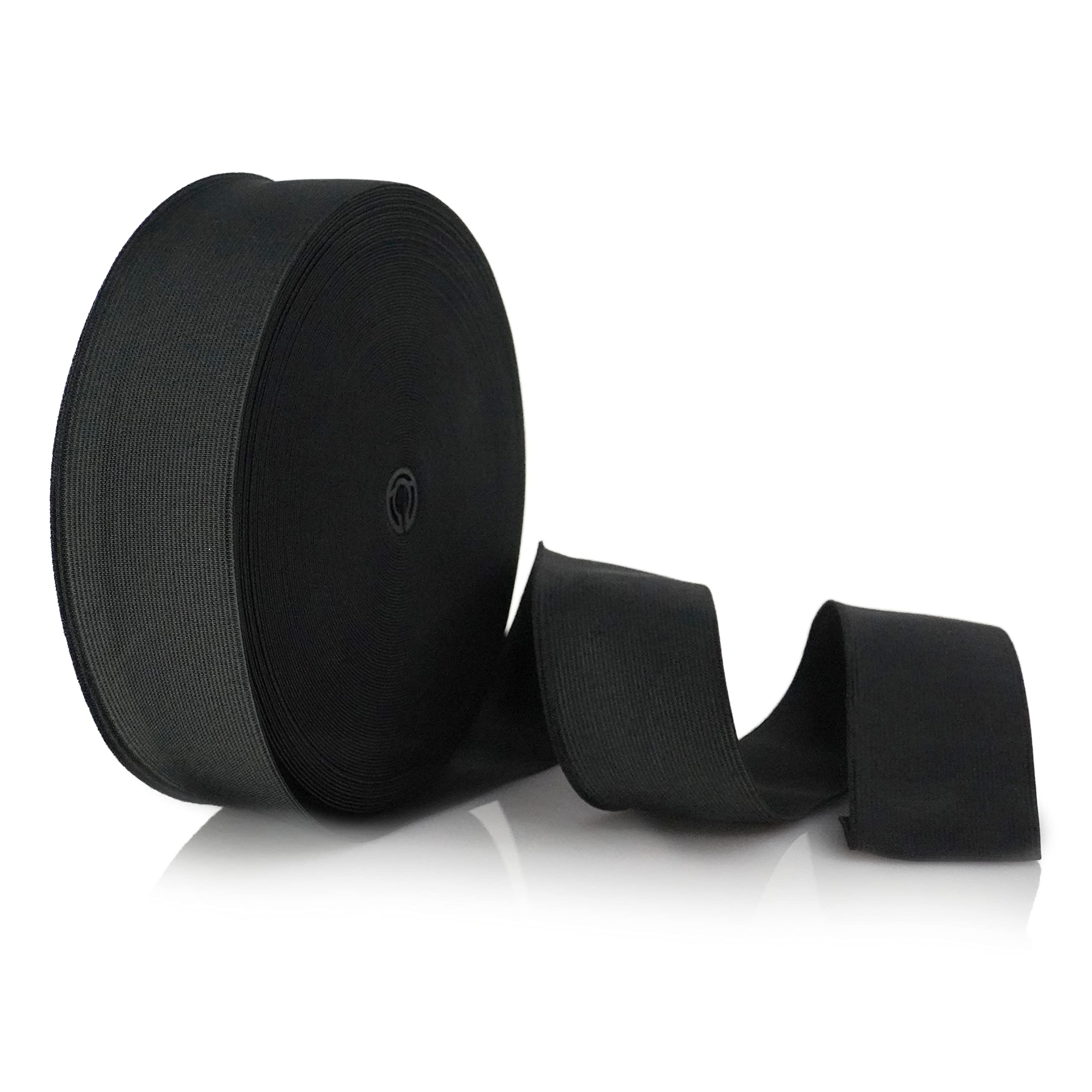 Trimz Elastic, Black, 50mm x 25m