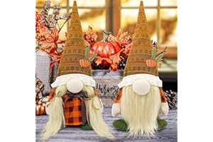 LOVINLAND Thanksgiving Decorations for Home - Fall Decor - Cute Thanksgiving Gnomes Plush Doll for Office, Indoor, Living Room, Tiered Tray, Harvest Table Supplies - Autumn Birthday Gifts Basket Ideas for Women