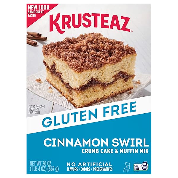 KRUSTEAZ GLUTEN FREE CINNAMON CRUMB CAKE, 20 OZ
