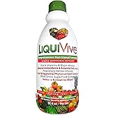 LiquiVive Liquid Vitamins Mega Nutrition | Vegetarian Daily Multivitamin Balance Immune Support Booster Superfood of Nature | Vitamin C D3 A B12 E K | 99.9% Vegan Non-GMO Gluten Free 32 fl oz
