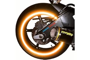 customTAYLOR33 Orange High Intensity Grade Reflective Copyrighted Safety Rim Tapes - (Must Select Your Rim Size) (20" (TIRE Size, for Bicycles/E-Bikes))