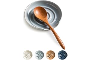 Cormomu Spoon Rest, Spoon Holder with Swirl Shape, Perfect for Preventing Sauce Spillage, Cooking Utensils Holder for Spatula, Coffee Spoon, Spoon Cradle, Kitchen Accessories for Stove Top, Light Gray