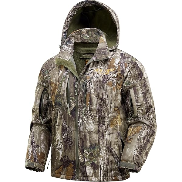 NEW VIEW Camo Hunting Jackets for Men, Warm Fleece Lined Hunting