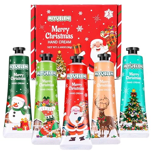 Hand Cream, 5x 30ml Christmas Hand Cream Gift Set, Hand Foot Day Night Cream Moisturizer, Deeply Hydrating, Small Gifts for Women, Christmas & Birthday Gifts (A, onesize)