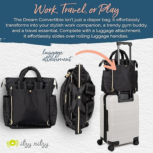 Itzy Ritzy Dream Convertible Diaper Bag Tote Backpack Baby