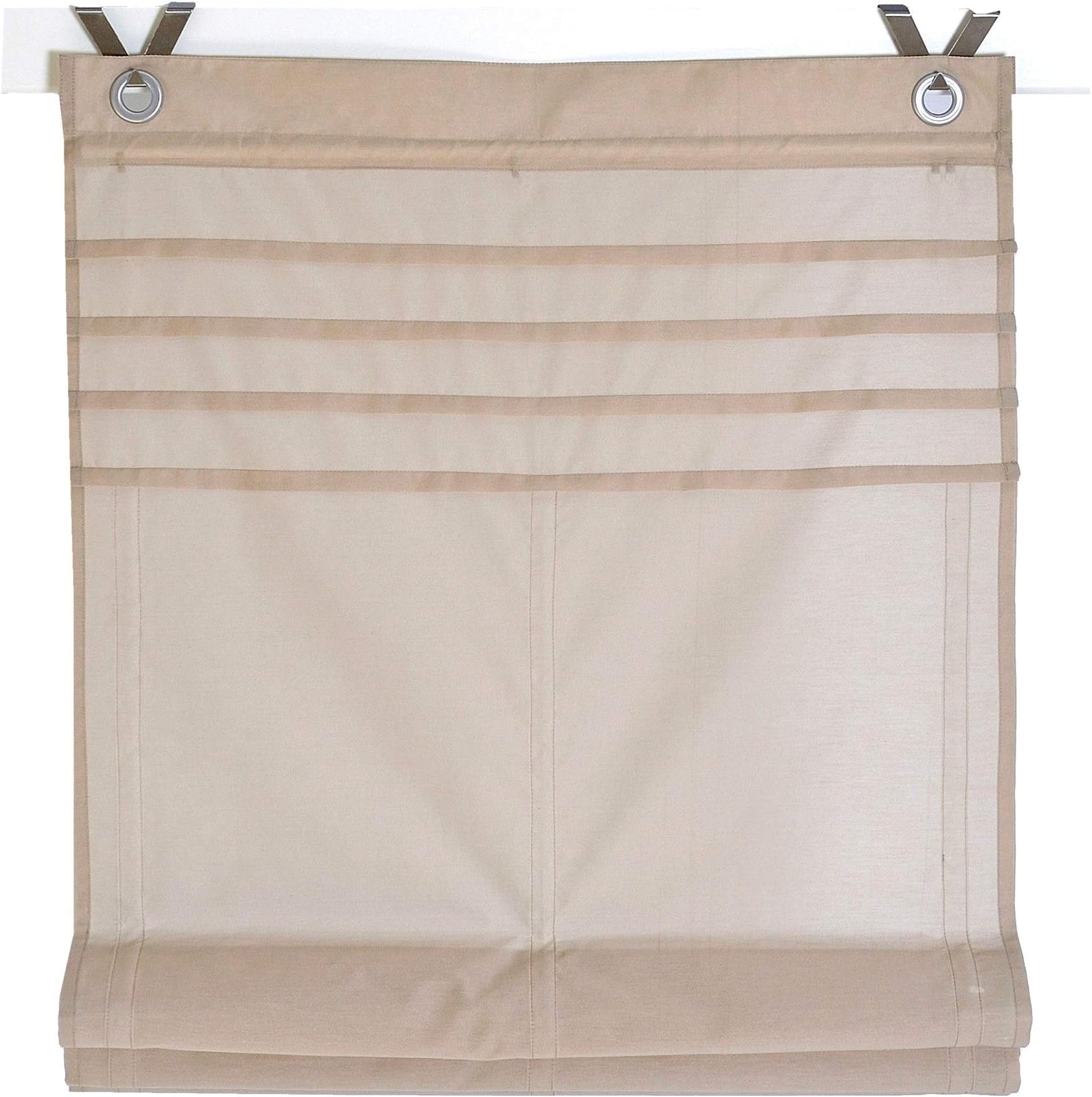 Kessy Biese roman blind natural with grommets - approx 80 * 140 cm