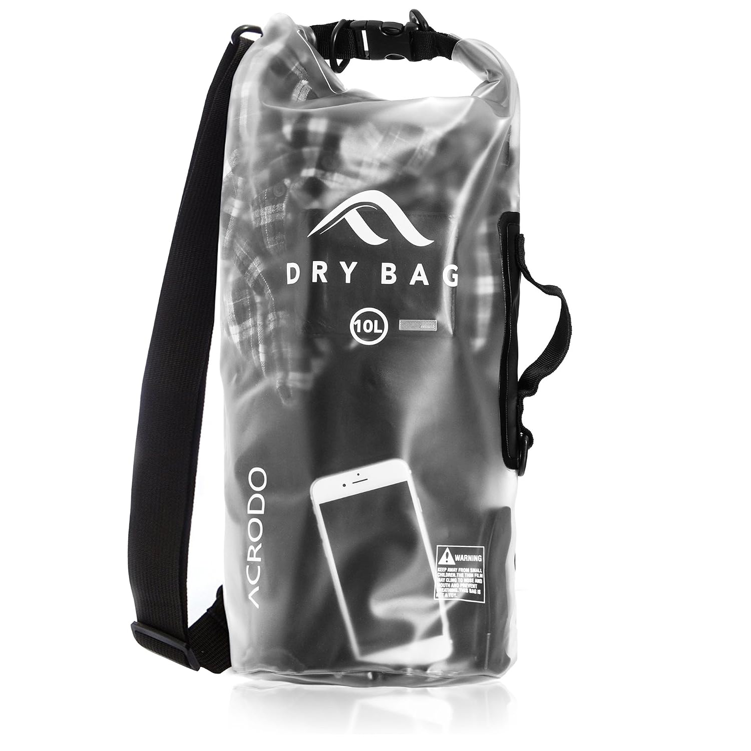 BOOSTEADY Bolsa Seca Impermeable IPX7 10L – Móvil Táctil, Kayak, Playa Y Aventura