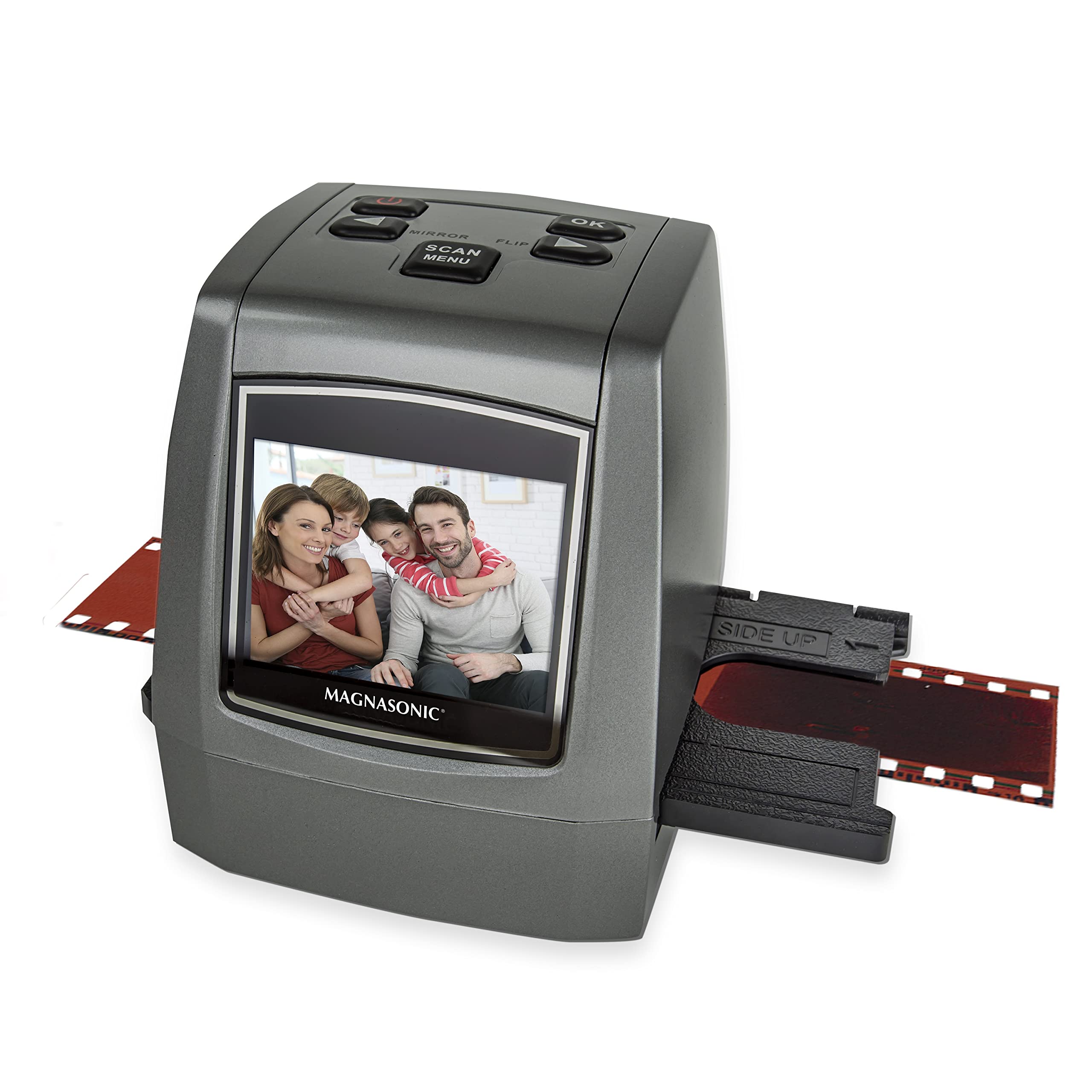 Magnasonic All-in-One High Resolution 24MP Film Scanner, Converts 35mm/126KPK/110/Super 8 Films, Slides, Negatives into Digital Photos, Vibrant 2.4