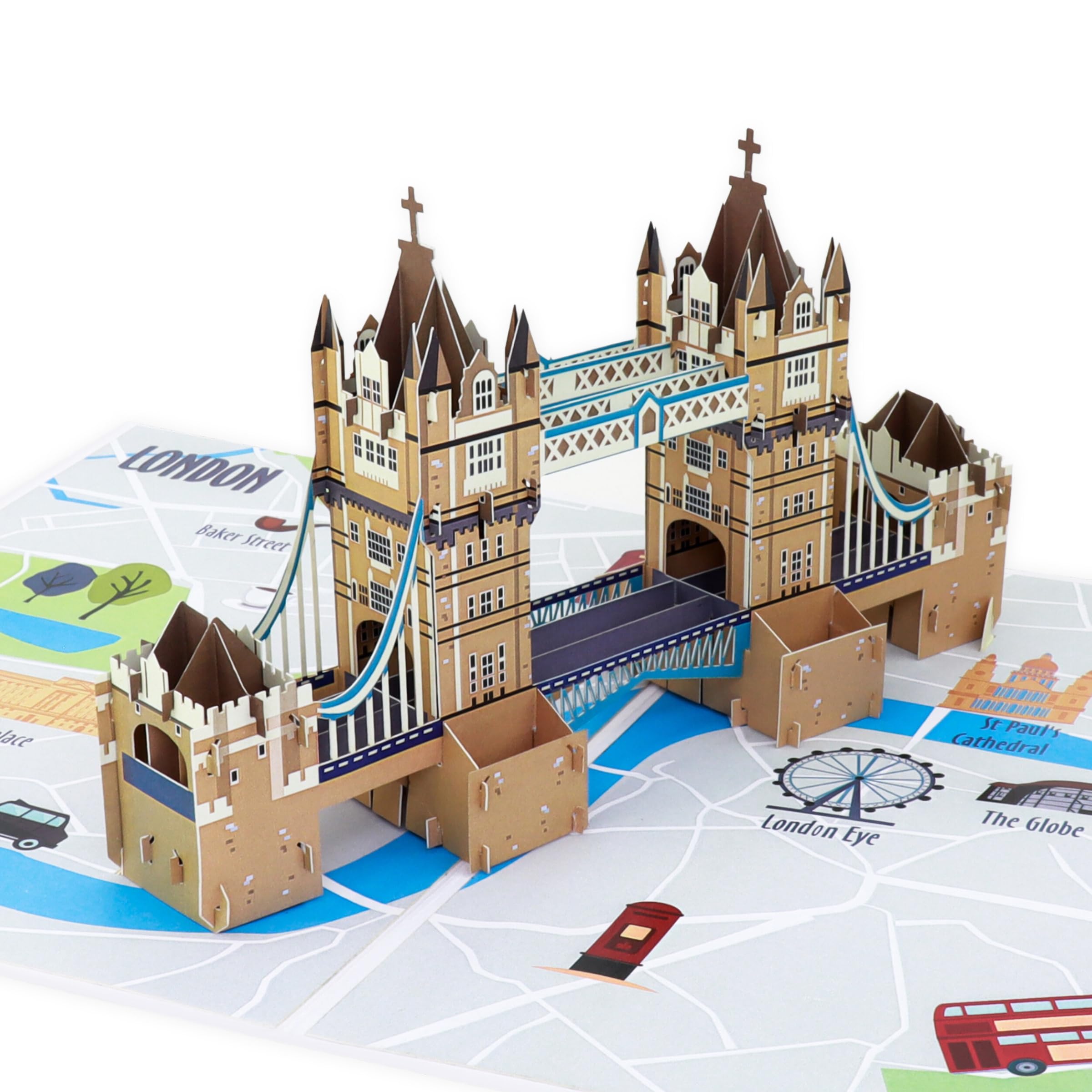 Cardology - Tower Bridge Pop-Up Card | London 3D Gift For Fathers Day, Mothers Day, Birthday Greetings For Him