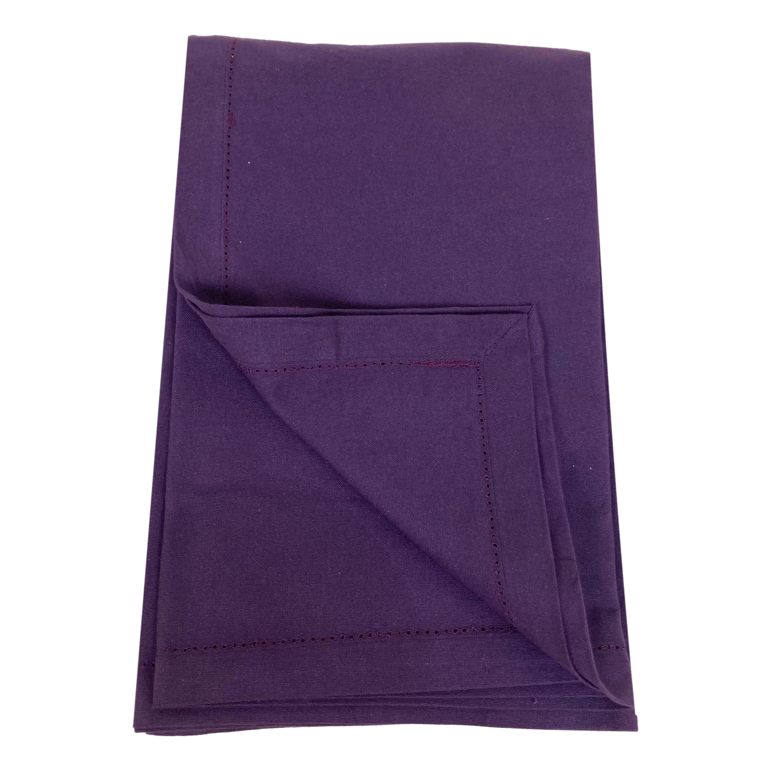 Ragged Rose Cotton Tablecloth for a 6-7 Ft Table - Versatile Table Cloth with Simple Embroidered Hem - Indoor & Outdoor Decor for Living Room, Kitchen, & Garden — image 1