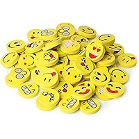 Mr. Pen- Erasers, Pack of 64, Smiley Eraser, Pencil Erasers, Erasers for Kids, School Supplies, Mini Eraser Pencil for Studen