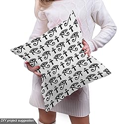 Ambesonne Egyptian Print Fabric by The
