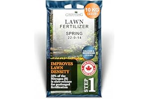 Green Flag Spring Lawn Fertilizer (10 kg – 22 lb) – Grass Fertilizer & Lawn Food with 50% Slow-Release Nitrogen for Prolonged