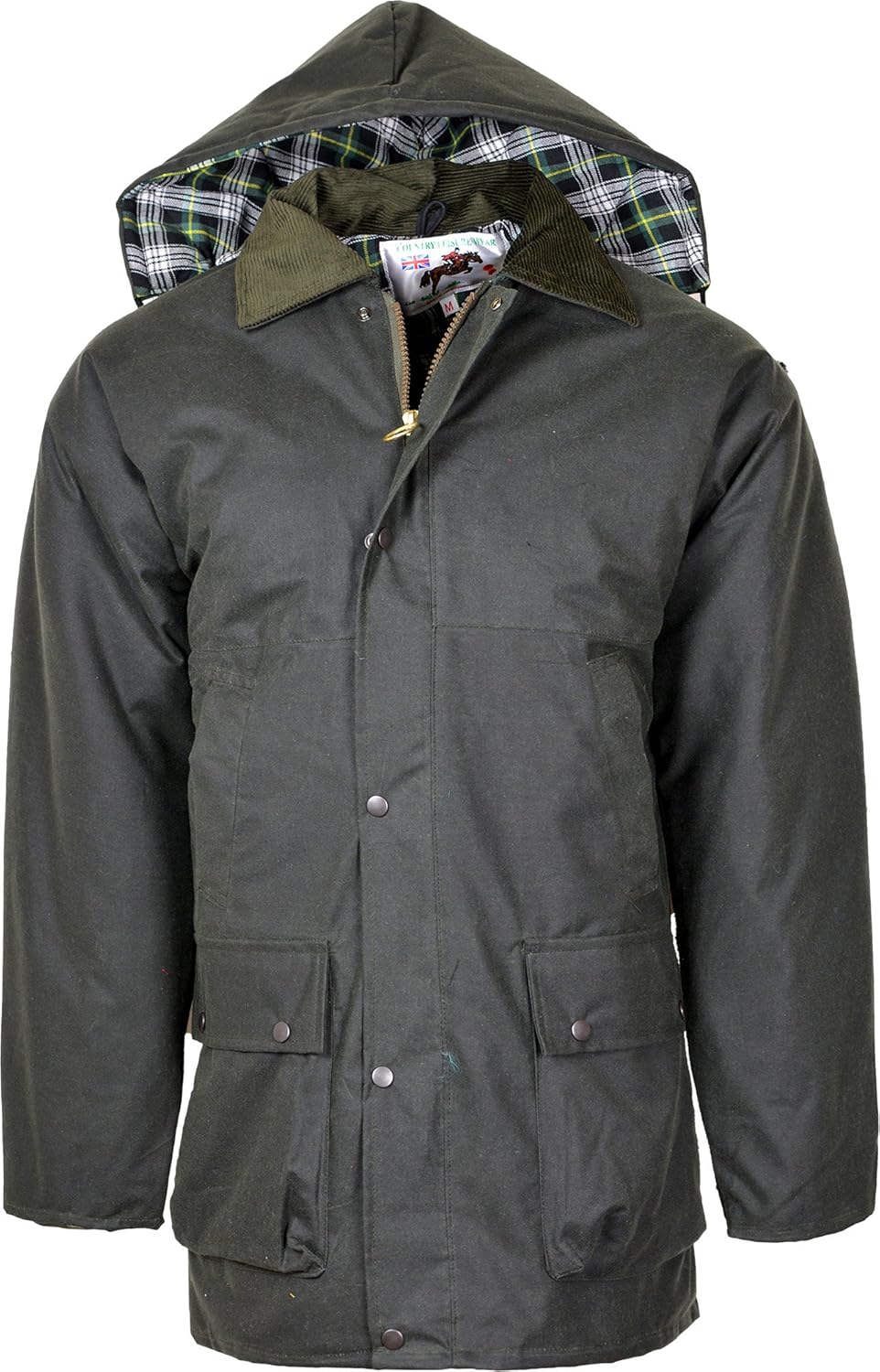 Kentex Online Men's British Quilted Rain Jacket Oily Waxed Coat Finsing