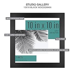 MCS Studio Gallery Frame, Black Woodgrain, 10 x 10