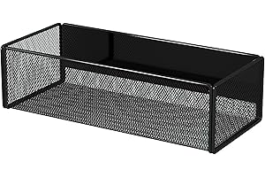 LIFEFAN Magnetic Basket Organizer Holder for Fridge Magnetic Storage Bin Box Containers for Refrigerator Whiteboard Classroom (Large, Black)