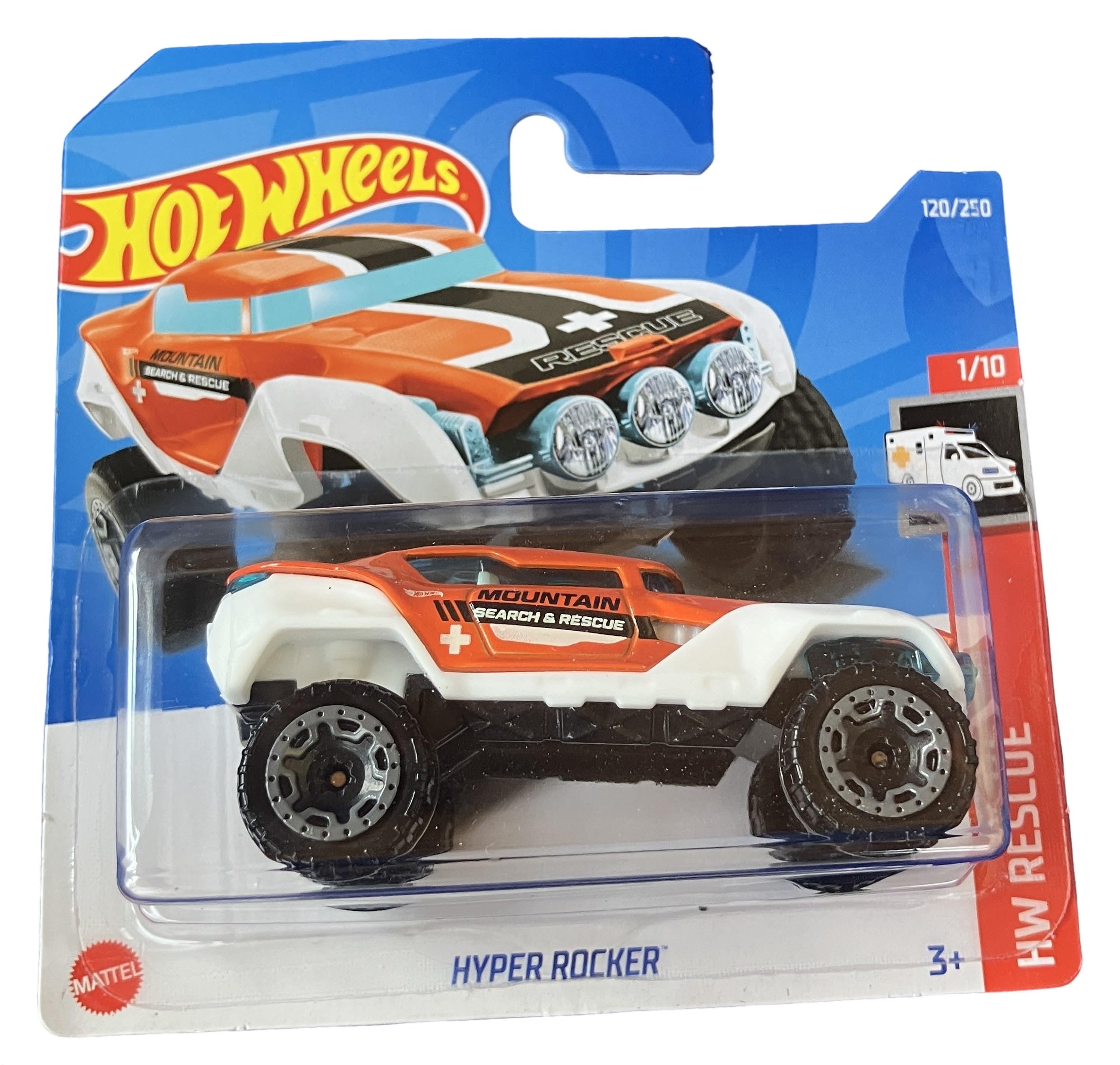 Hot Wheels - Hyper Rocker - HW Rescue 1/10 - HCX26 - Short Card - Mountain Search & Rescue - Mattel 2022-1:64
