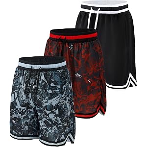 Dr.Kinetic Mens Basketball Shorts with Zipper Pockets, Athletic Gym Shorts | Regular Fit,Knee-Length,Quick-Dry,Soft Lightweig