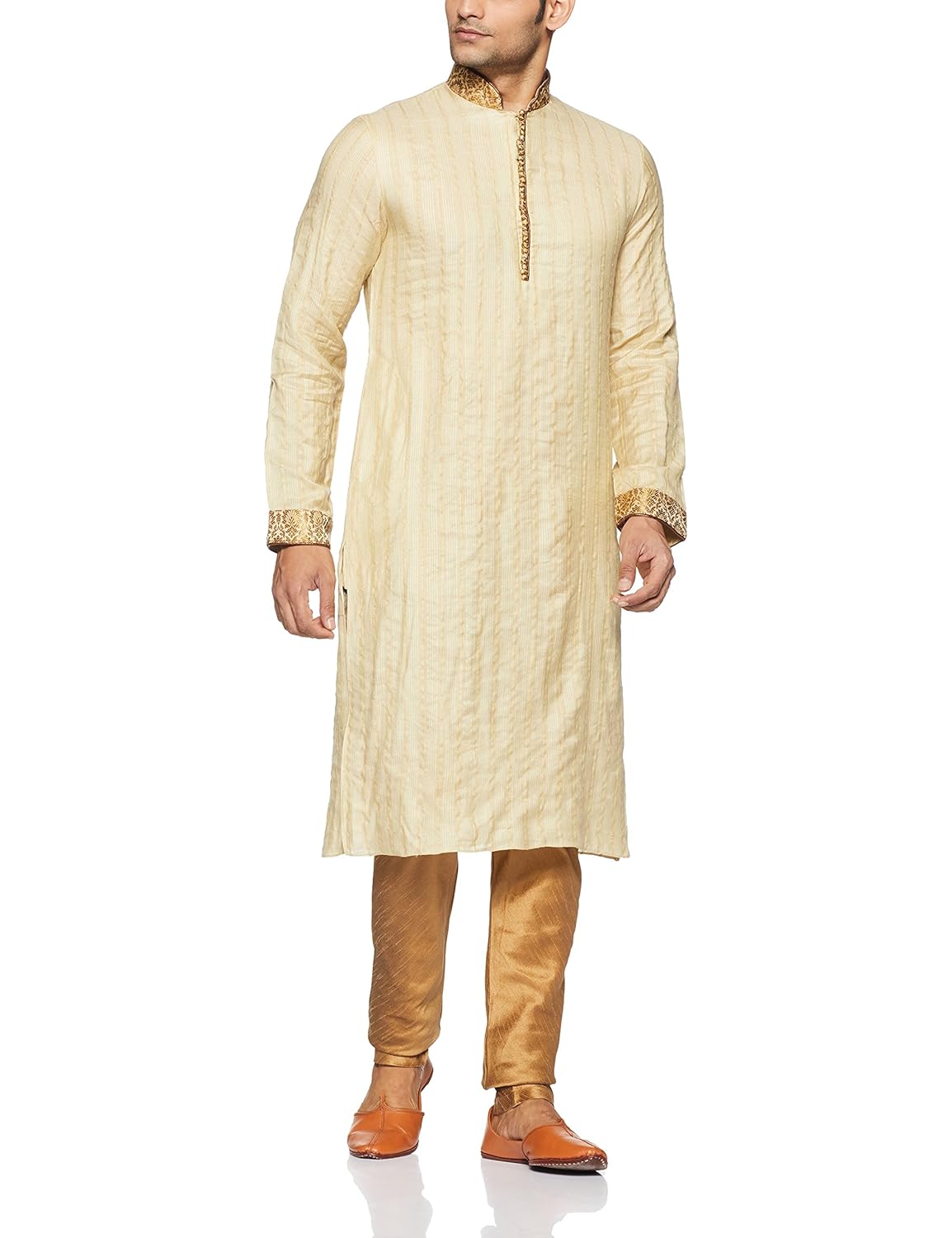 manu men's art silk kurta pyjama