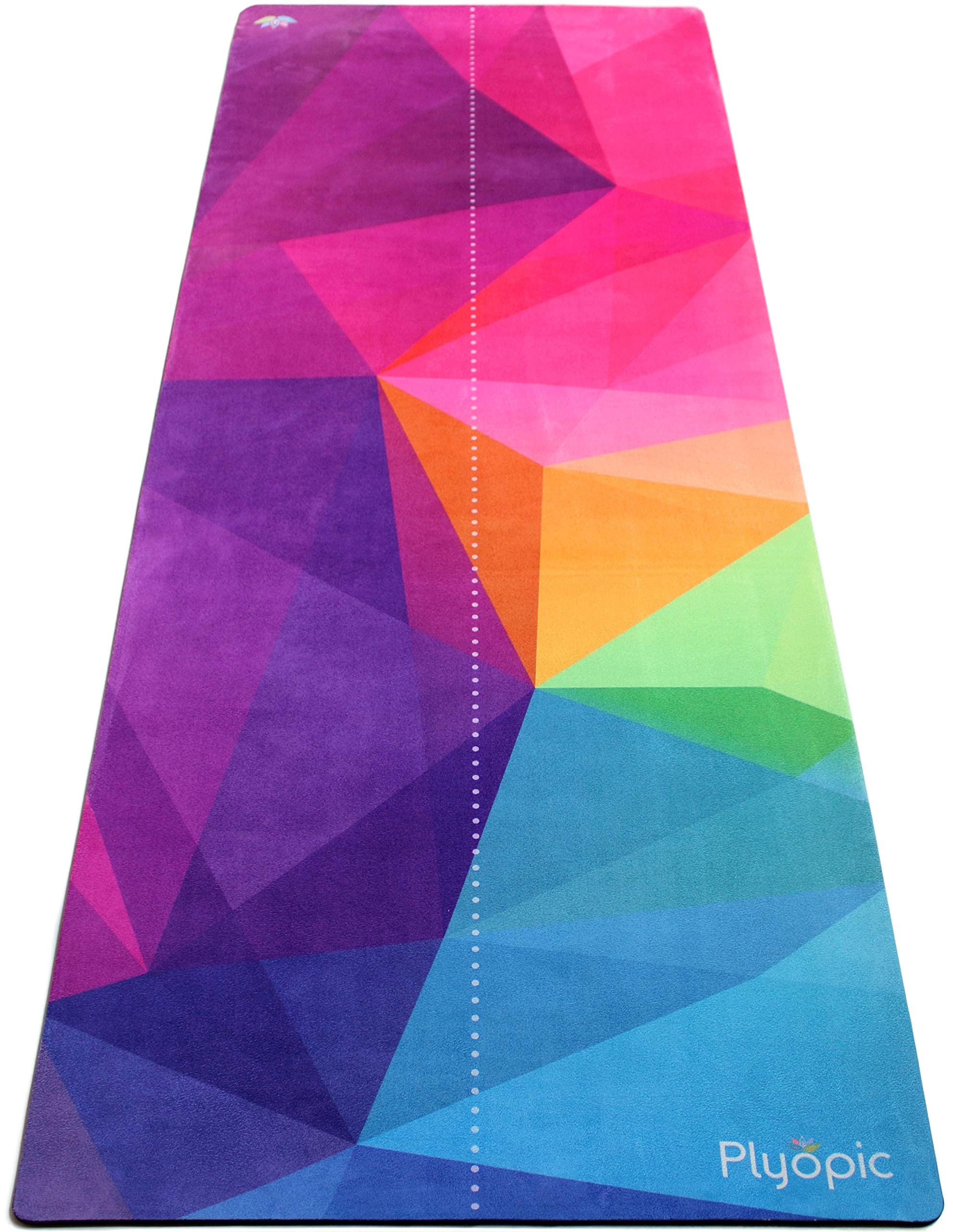 Plyopic All-In-One Hot Yoga Mat | Luxury Sweat-Grip Mat/Towel Combo | Non-Slip, Eco-Friendly Natural Rubber | Ideal for Yoga, Pilates, Bikram, Hot yoga, Workout and Exercise