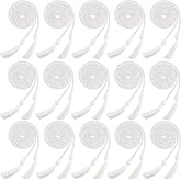 Rcanedny 15 Pieces Graduation Honor Cord Braided Honor Cords with Tassels for Graduation Students (White)