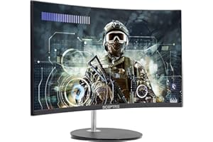 Sceptre Curved 24-inch Gaming Monitor 1080p 98% sRGB HDMI x2 VGA Build-in Speakers, Machine Black
