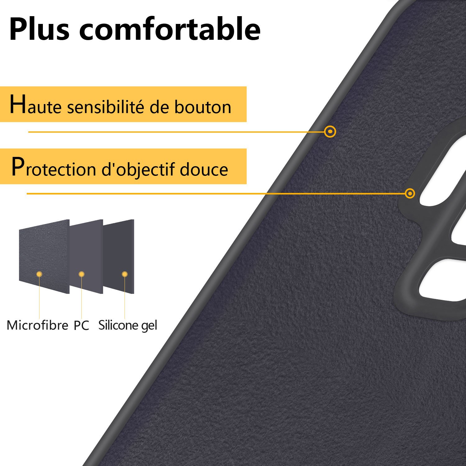 JASBON Coque Samsung Galaxy S9, Coque Silicone Liquide Anti-rayure,  Housse Protection Silicone Anti-choc Gel Case pour Samsung Galaxy S9 – Noir