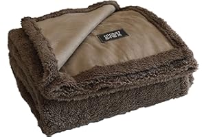 rocket & rex Extra Large Waterproof Dog Blankets for Dogs | Big Dogs | Protects Bed, Couch, & Sofa | Premium Extra Soft Fleece Fabric, Reversible Faux Suede, Waterproof Middle Layer