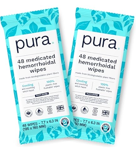 Amazon.com: Pura XL Flushable Medicated Wipes for Hemorrhoid