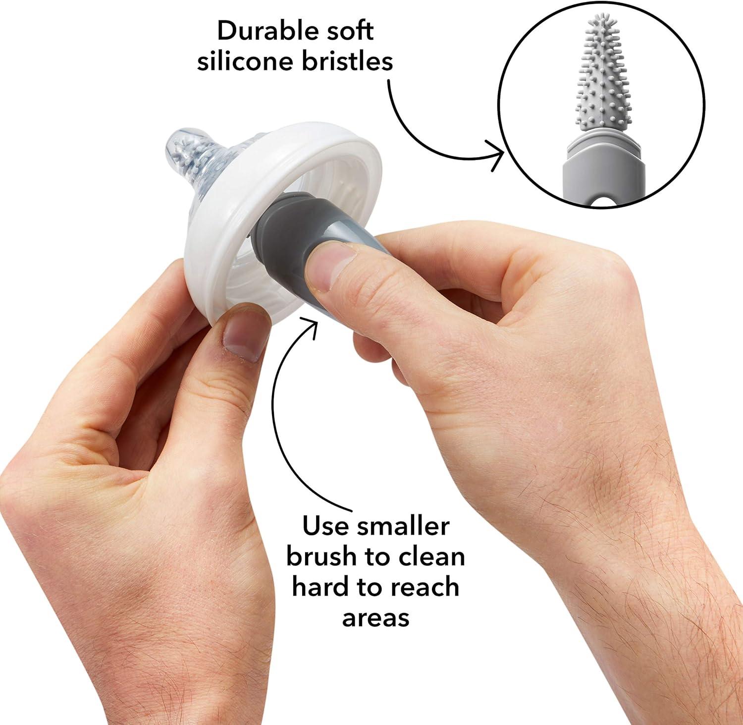 Nuby Newborn Baby Bottle Cleaning Brush - Image 5