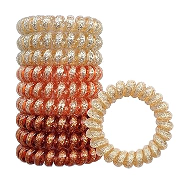 Amazon Com Spiral Hair Ties Coil Hair Ties Phone Cord Clear
