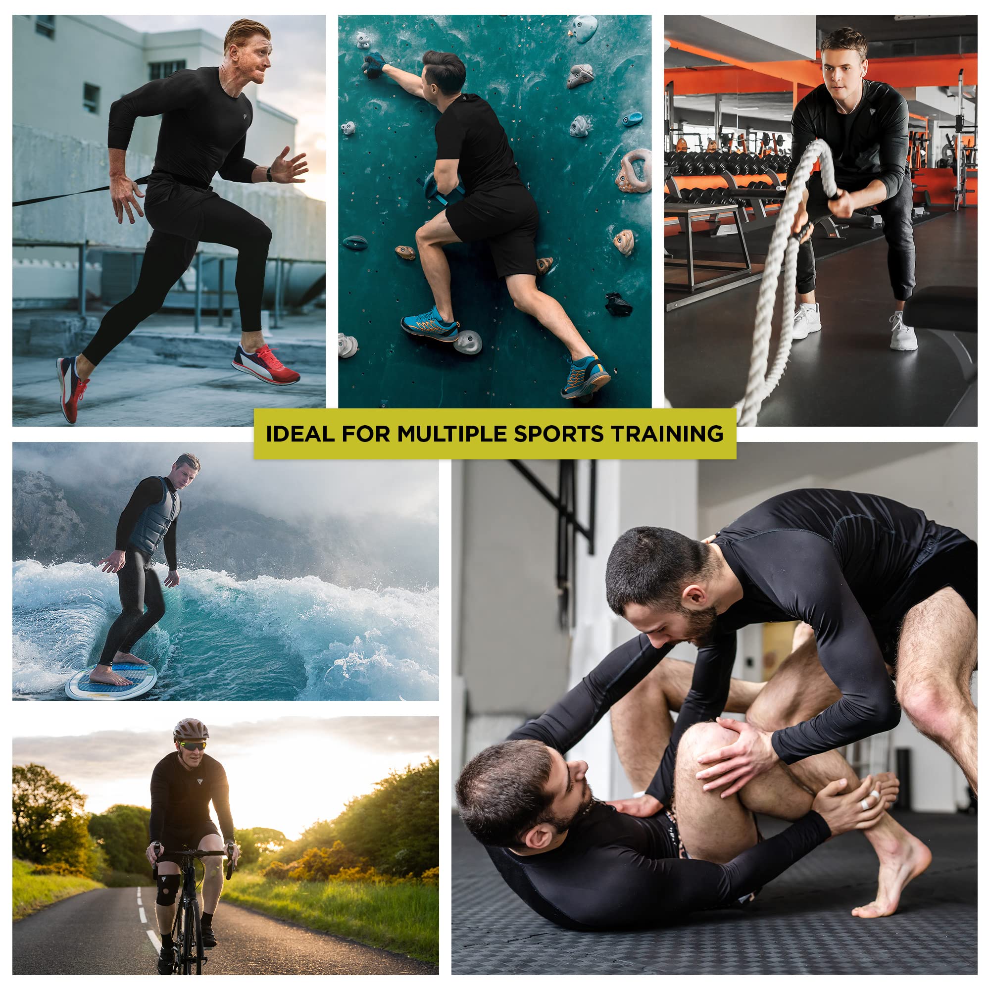 RDX Rash Guard BJJ, Compression Baselayer Top Men Adults & Kids, Quick Cool Dry Wetsuit Swimming Vest for Surfing MMA Training Sparring Running Cycling, Men's Sweatshirts, Long Short Sleeve Thermal