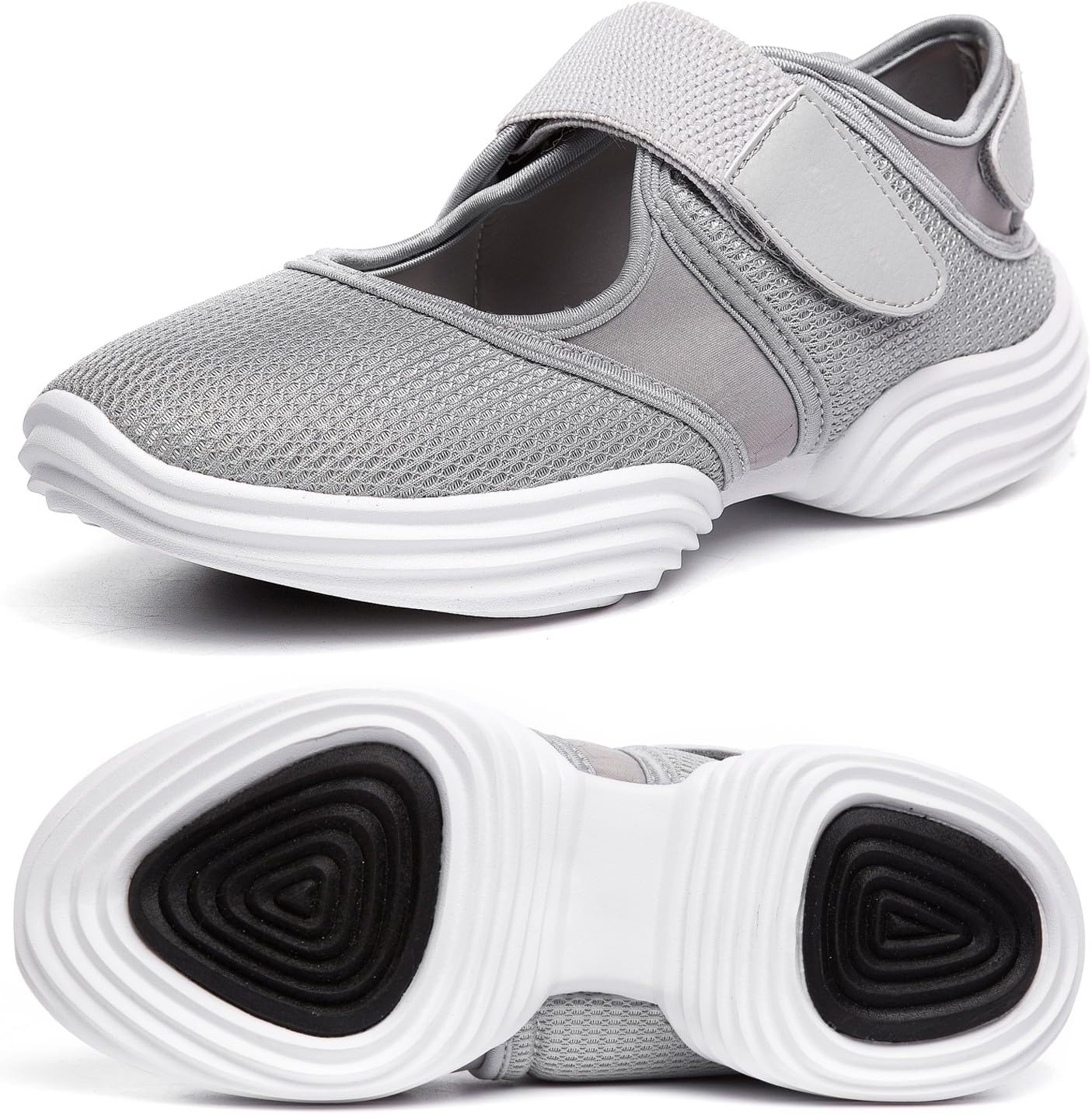 SILISITE Women's Walking Shoes Elastic Adjustable Lightweight Breathable Athletic Outdoor Shoes