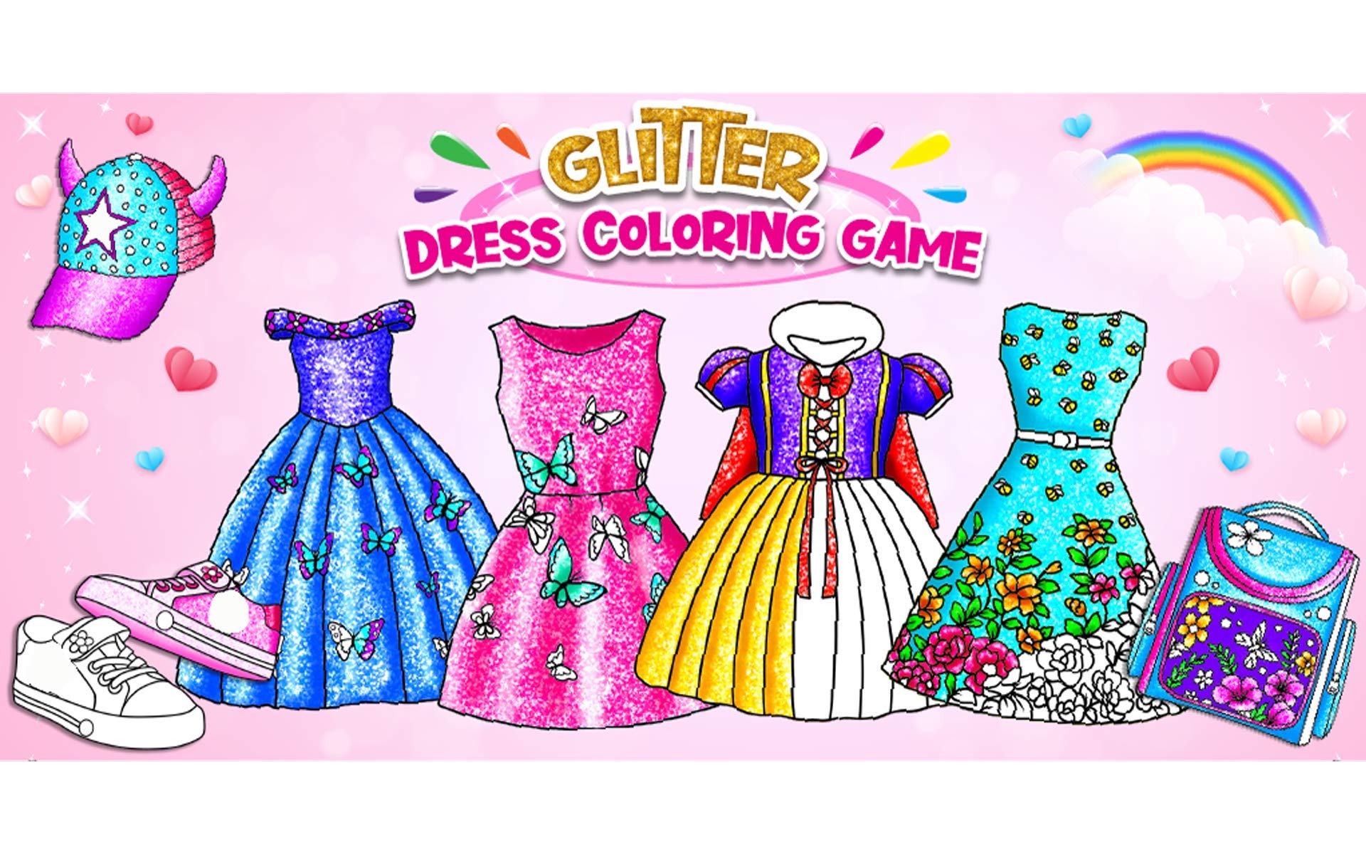 Glitter dress coloring and drawing book for KidsAmazon.inAppstore for