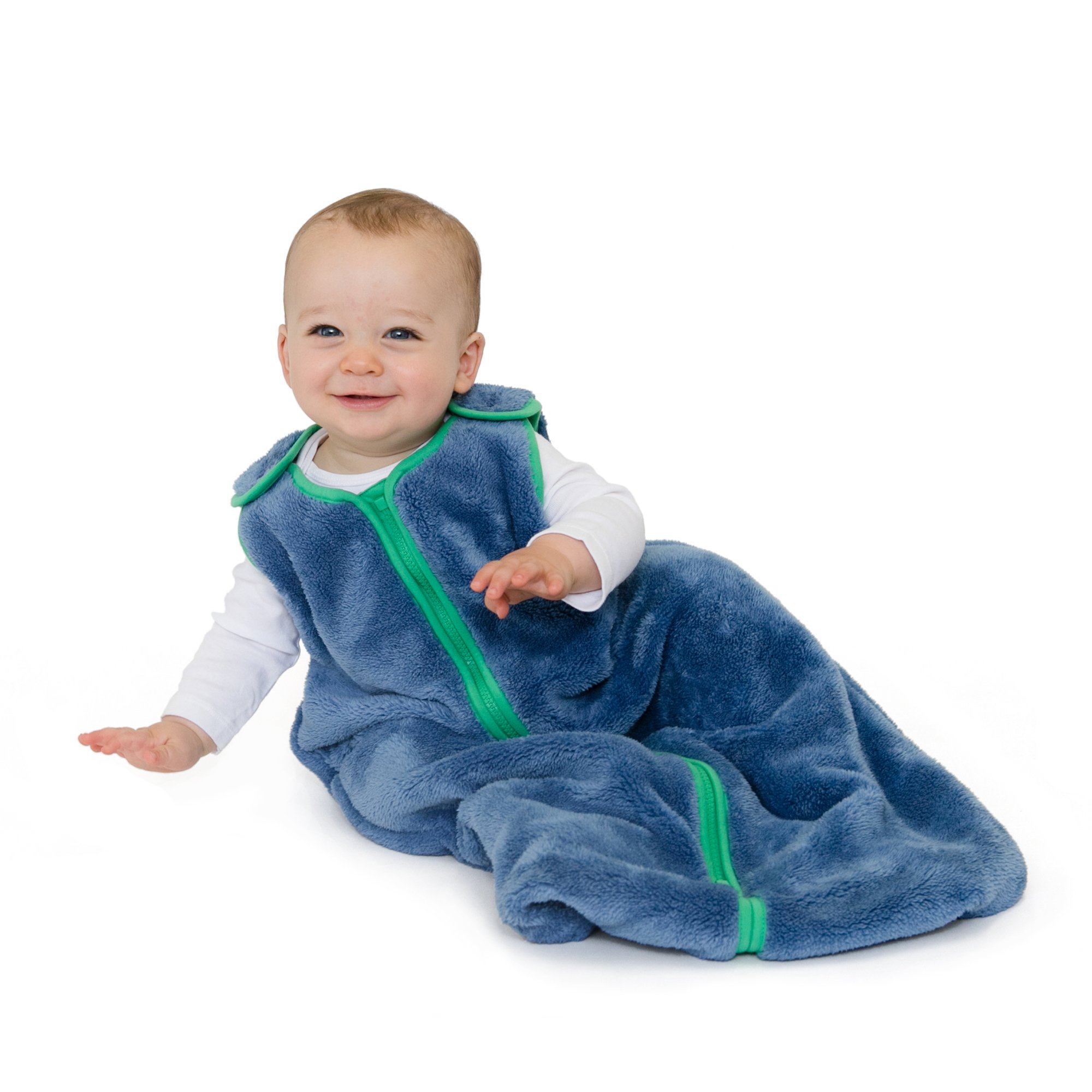 Baby Deedee Sleep Nest Teddy Baby Sleeping Bag, Fuzzy Dino, Medium (6-18 Months) Image