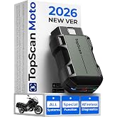 TOPDON TopScan Moto Motorcycle Scanner, Bi-Directional Motorbike Scan Tool | Fits for Harley, Ducati, BMW &amp; Japan Motorcycles, All System Scan, Reset Functions, Live Data Stream, AutoVIN