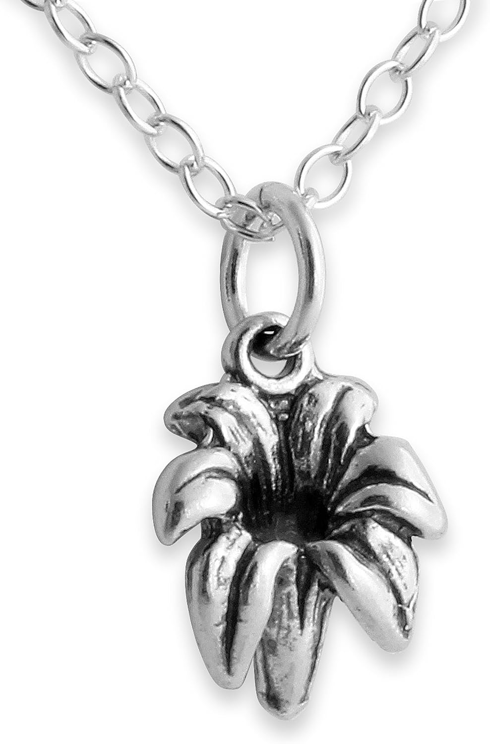 Azaggi 925 Sterling Silver Lily Flower Pendant Jewelry Necklaces wunnensteinschule grossbottwar