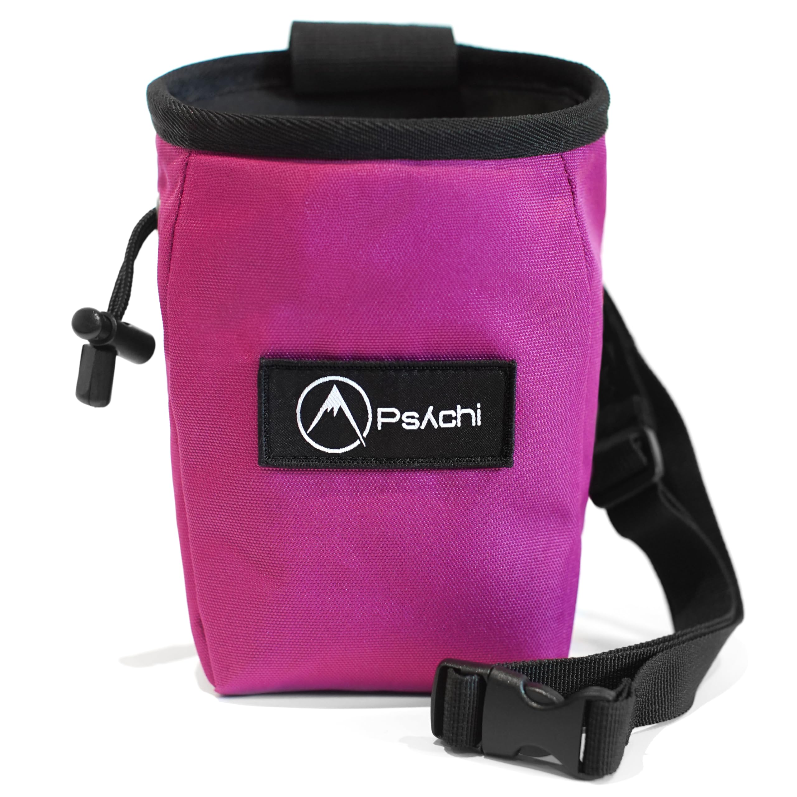 Psychi OG Chalk Bag with Storage Pocket and Waist Starp For Rock Climbing Bouldering (Pink)