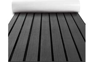 Fullfire EVA Foam Boat Flooring, Faux Teak Marine Boat Decking Sheet with Self-Adhesive Deck Carpet for Bass Boat Jon Boat Pontoon RV Kayak Floor 94" x 47"/35"/16"