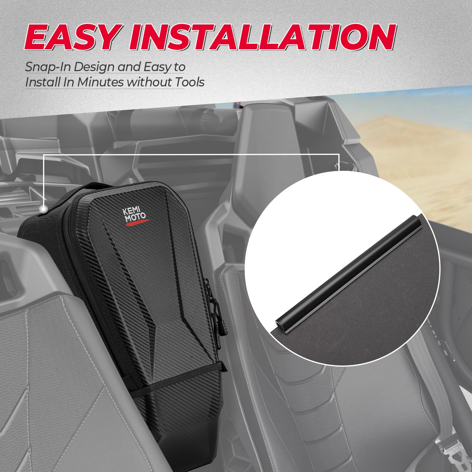 KEMIMOTO X3 Bag Upgraded X3 Storage Bags Center Shoulder Console Box Between Seat Storage Compatible with Can Am Maverick X3 MAX XRS XDS Turbo R RR 2017 2018 2019 2020 2021 2022 2023