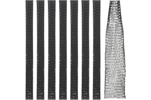 GLEAVI 100pcs Flower Netting Cover Sleeves 12x1cm Black Mesh Flower Net Sleeve for Rose Bud Protection