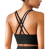 BRXL High Support Padded Sports Bra for Women Buttery Soft Criss Cross Back Strappy Workout Athletic Running Gym Bra