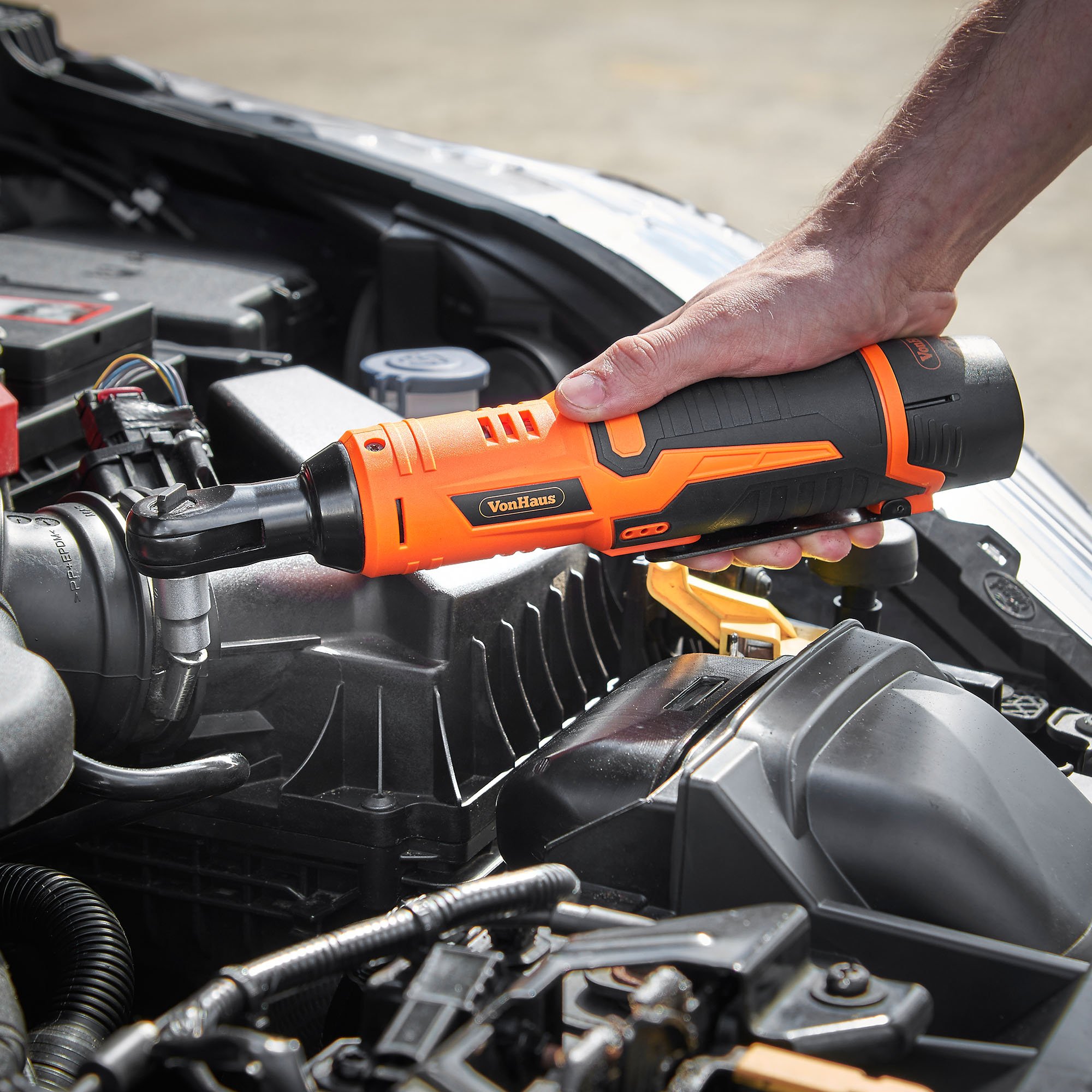 VonHaus Cordless Electric Ratchet Wrench Set with 12V LithiumIon