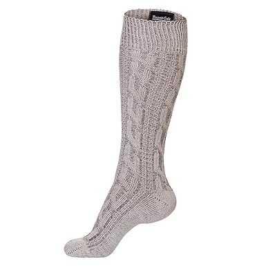 Bongossi-Trade Trachtenstrümpfe Trachtensocken Kniebundstrümpfe beige Lang Gr. 41-47