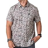 Burlebo Men’s Short Sleeve Performance Button Up – Lightweight, Quick-Dry, Comfortable Shirt for Outdoor & Everyday Wear