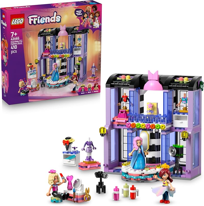 LEGO Friends Heartlake City Fashion Show 42685 Dress-Up Toy 3 Mini Dolls Catwalk