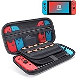 ODOM Switch Carrying Case for Nintendo Switch Game Console & Accessories - Nintendo Switch Lite Travel Cover Case Storage - P